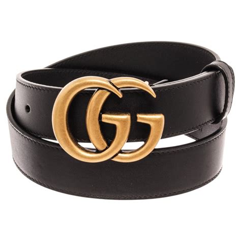 gucci ceinture homme|Ceinture fine GG Marmont en cuir noir .